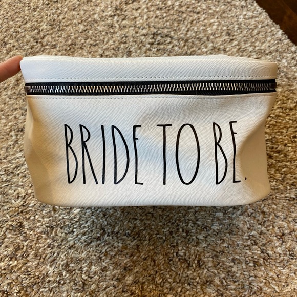 Rae Dunn Handbags - Rae Dunn Bride To Be Cosmetic Bag White